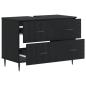 Preview: Waschbeckenschrank HAARLEM Schwarz 82 x 41 x 58,5 cm
