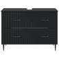 Preview: Waschbeckenschrank HAARLEM Schwarz 82 x 41 x 58,5 cm