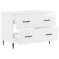 Preview: Waschbeckenschrank HAARLEM Hochglanz Weiß 82 x 41 x 58,5 cm