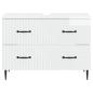 Preview: Waschbeckenschrank HAARLEM Hochglanz Weiß 82 x 41 x 58,5 cm