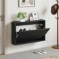 Preview: ARDEBO.de - Wandmontierter Schuhschrank HAARLEM 71 x 17 x 43 cm Schwarz