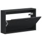 Preview: Wandmontierter Schuhschrank HAARLEM 71 x 17 x 43 cm Schwarz