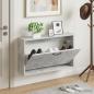 Preview: ARDEBO.de - Wandmontierter Schuhschrank HAARLEM 71 x 17 x 43 cm Betongrau