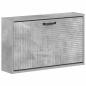 Preview: Wandmontierter Schuhschrank HAARLEM 71 x 17 x 43 cm Betongrau