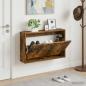 Preview: ARDEBO.de - Wandmontierter Schuhschrank HAARLEM 71 x 17 x 43 cm