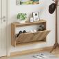Preview: ARDEBO.de - Wandmontierter Schuhschrank HAARLEM 71 x 17 x 43 cm