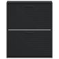 Preview: Wandmontierter Schuhschrank HAARLEM 71 x 17 x 86 cm Schwarz
