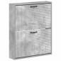 Preview: Wandmontierter Schuhschrank HAARLEM 71 x 17 x 86 cm Betongrau