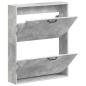 Preview: Wandmontierter Schuhschrank HAARLEM 71 x 17 x 86 cm Betongrau
