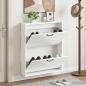 Preview: ARDEBO.de - Wandmontierter Schuhschrank HAARLEM 71 x 17 x 86 cm