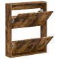 Preview: Wandmontierter Schuhschrank HAARLEM 71 x 17 x 86 cm Raucheiche