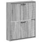 Preview: ARDEBO.de - Wandmontierter Schuhschrank HAARLEM 71 x 17 x 86 cm Sonoma-Grau