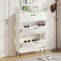 Preview: ARDEBO.de - Schuhschrank HAARLEM 78 x 24 x 103 cm Holzwerkstoff Weiß