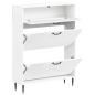 Preview: Schuhschrank HAARLEM 78 x 24 x 103 cm Holzwerkstoff Weiß