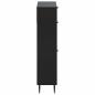 Preview: Schuhschrank HAARLEM 78 x 24 x 103 cm Holzwerkstoff Schwarz