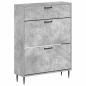 Preview: Schuhschrank HAARLEM 78 x 24 x 103 cm Holzwerkstoff Betongrau