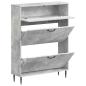 Preview: Schuhschrank HAARLEM 78 x 24 x 103 cm Holzwerkstoff Betongrau