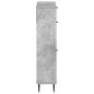 Preview: Schuhschrank HAARLEM 78 x 24 x 103 cm Holzwerkstoff Betongrau