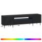 Preview: LED-TV-Schrank HAARLEM 153 x 35 x 43 cm Schwarz Holzwerkstoff
