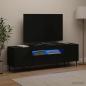 Preview: LED-TV-Schrank HAARLEM 153 x 35 x 43 cm Schwarz Holzwerkstoff