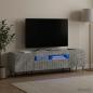 Preview: ARDEBO.de - LED-TV-Schrank HAARLEM 153 x 35 x 43 cm Betongrau Holzwerkstoff