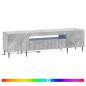 Preview: LED-TV-Schrank HAARLEM 153 x 35 x 43 cm Betongrau Holzwerkstoff