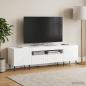 Preview: LED-TV-Schrank HAARLEM 153 x 35 x 43 cm Hochglanz Weiß