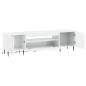 Preview: LED-TV-Schrank HAARLEM 153 x 35 x 43 cm Hochglanz Weiß