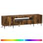 Preview: LED-TV-Schrank HAARLEM 153 x 35 x 43 cm Raucheiche