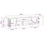 Preview: LED-TV-Schrank Artisan-Eiche Holzwerkstoff