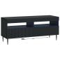 Preview: LED-TV-Schrank HAARLEM 100 x 35 x 43 cm Schwarz Holzwerkstoff
