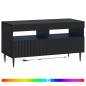 Preview: LED-TV-Schrank HAARLEM 81 x 35 x 43 cm Schwarz Holzwerkstoff