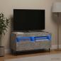 Preview: LED-TV-Schrank HAARLEM 81 x 35 x 43 cm Betongrau Holzwerkstoff