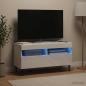 Preview: ARDEBO.de - LED-TV-Schrank HAARLEM 81 x 35 x 43 cm Hochglanz Weiß