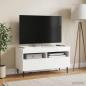 Preview: LED-TV-Schrank HAARLEM 81 x 35 x 43 cm Hochglanz Weiß