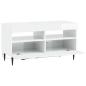 Preview: LED-TV-Schrank HAARLEM 81 x 35 x 43 cm Hochglanz Weiß