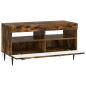 Preview: LED-TV-Schrank HAARLEM 81 x 35 x 43 cm Raucheiche Holzwerkstoff