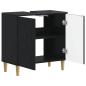 Preview: Waschbeckenschrank DELFT Schwarz 59,5 x 31,5 x 59 cm