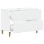 Preview: Waschbeckenschrank DELFT Weiß 82 x 41 x 59 cm Holzwerkstoff