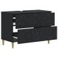 Preview: Waschbeckenschrank DELFT Schwarz 82 x 41 x 59 cm Holzwerkstoff