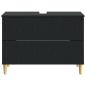Preview: Waschbeckenschrank DELFT Schwarz 82 x 41 x 59 cm Holzwerkstoff
