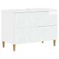 Preview: Waschbeckenschrank DELFT Hochglanz Weiß 82 x 41 x 59 cm