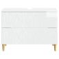 Preview: Waschbeckenschrank DELFT Hochglanz Weiß 82 x 41 x 59 cm