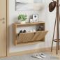 Preview: ARDEBO.de - Wandmontierter Schuhschrank DELFT 71 x 17 x 43 cm Holzwerkstoff