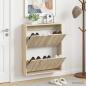 Preview: ARDEBO.de - Wandmontierter Schuhschrank DELFT 71 x 17 x 86 cm Holzwerkstoff