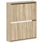 Preview: Wandmontierter Schuhschrank DELFT 71 x 17 x 86 cm Holzwerkstoff