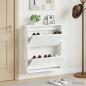 Preview: ARDEBO.de - Wandmontierter Schuhschrank DELFT 71 x 17 x 86 cm Holzwerkstoff