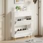 Preview: ARDEBO.de - Schuhschrank DELFT 78 x 24 x 103 cm Holzwerkstoff