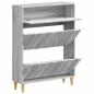 Preview: Schuhschrank DELFT 78 x 24 x 103 cm Holzwerkstoff Sonoma-Grau