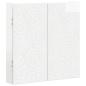 Preview: Dartboard Schrank DELFT Hochglanz Wei? 52,5 x 10,5 x 53,5 cm
